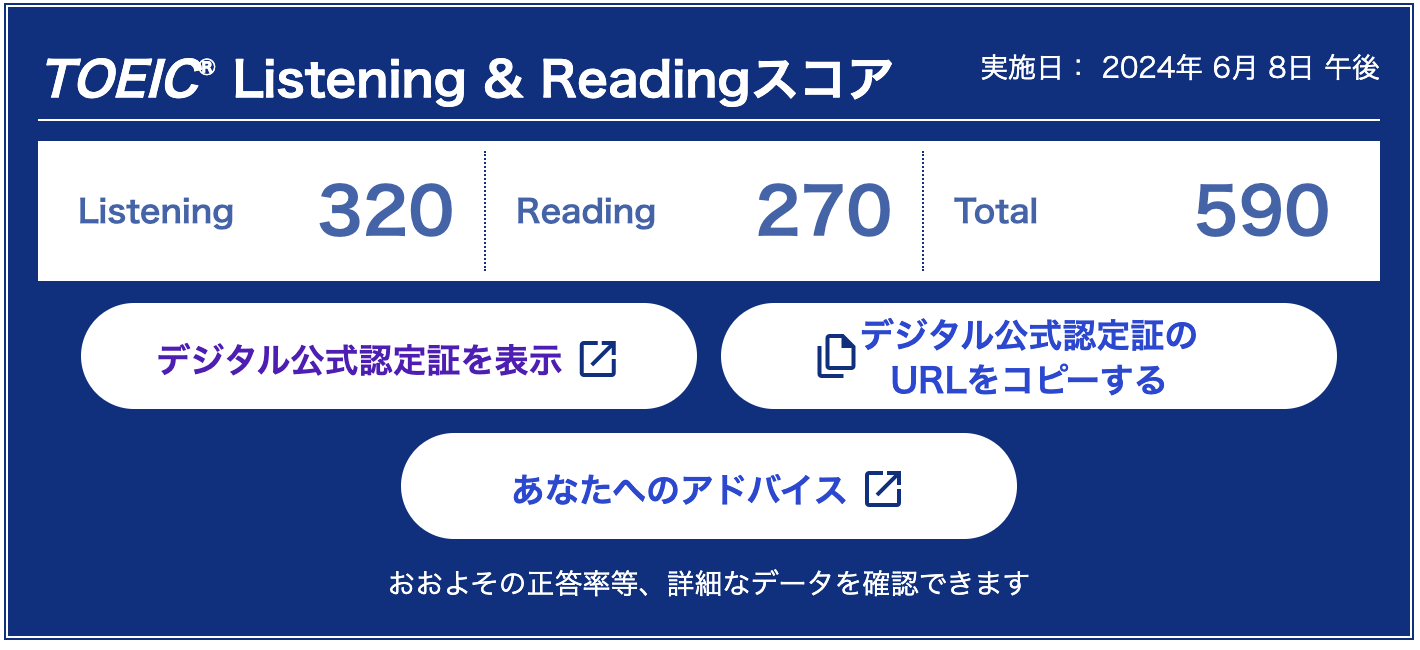 toeic result